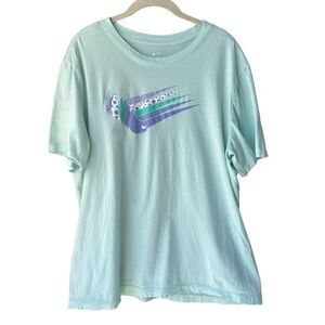 Nike Men’s Multi-Swoosh Tee Teal Green Blue Size Xl